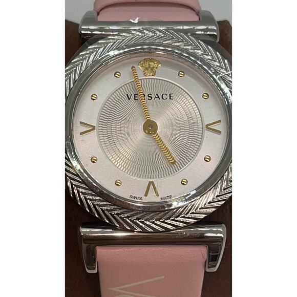 Versace VERE00118  Women\'s Watch silver pink Leather NEW